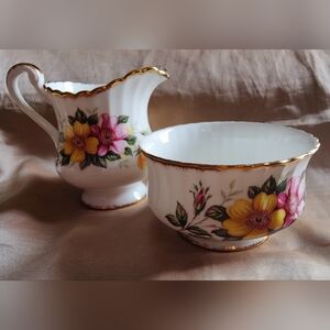 Paragon Fine Bone China Sugar Bowl and Creamer Set